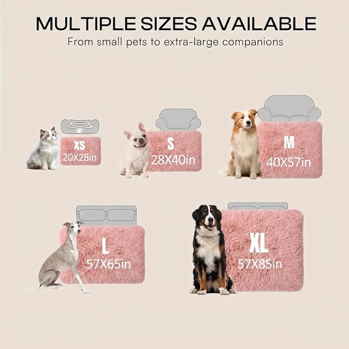 Dog Blanket Waterproof Fluffy Faux Fur Blanket Pet Blankets Liquid Pee Proof Throw Blanket for Couches Beds Sofa Reversible Furniture Protector Cover Cozy Washable 28"x20" Pink