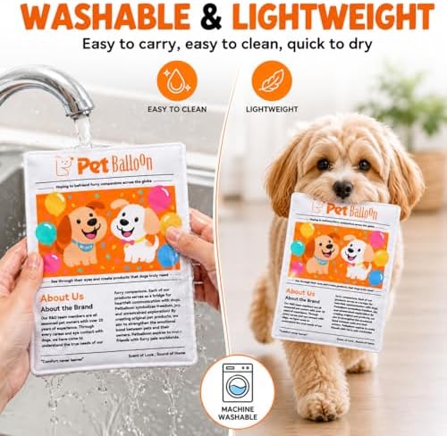 Durable Newspaper Dog Toy, 2026 New Pet Balloon Indestructible Newspaper Dog Toy Crinkle Squeaker Interactive Dogs Toys for Small Medium Dogs Aggressive Chewers, Washable Bite Resistant(2-Pack)