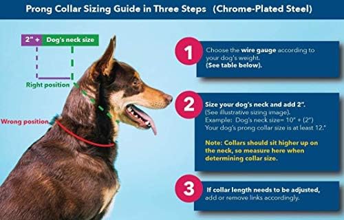 Herm Sprenger Prong Collar for Dog Training with Easy Quick Release Buckle - German Made Dog Collar with Chrome Plated Steel 4.0mm Prongs for Extra Large Dogs (26-31" Neck)