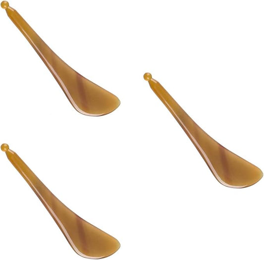 Beaupretty 3pcs Horn Face Scraping Board for Eye Massage Ergonomic Gua Tool Smooth Convenient Massage Prop for Facial Care and Relaxation