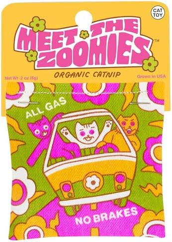Blue Q Catnip - Cute Cat Toys for Biting w/Funny Graphics - The Zoomies