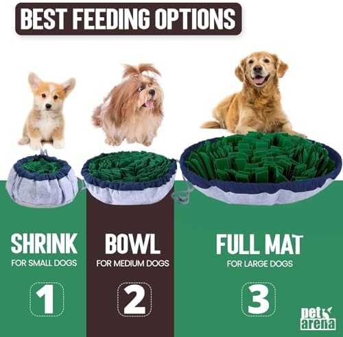 PET ARENA Adjustable Snuffle Mat for Dogs Puzzle Feeder Toy