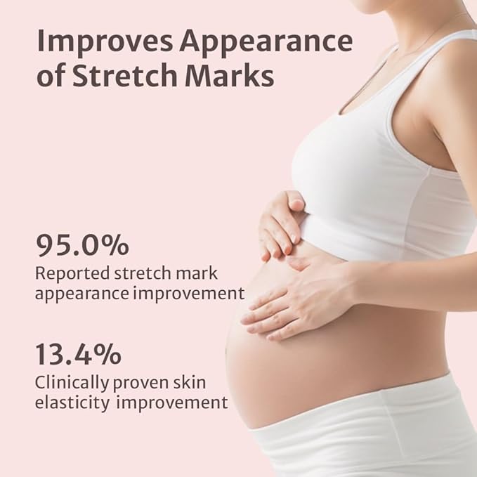 Pregnancy-Safe Advanced Stretch Mark Cream for Maternity - Korean Elasticity Boost Formula with Panthenol & Allantoin - Clinical Grade Clean & Vegan - 6.76 fl oz
