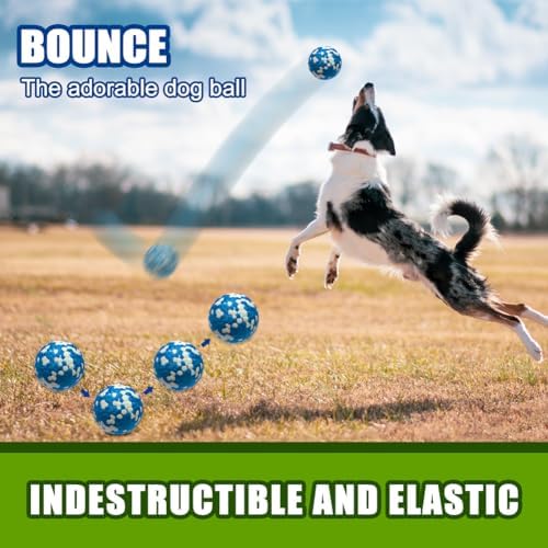 Mankoda Dog Balls, 2.5" Indestructible Tennis Balls for Aggressive Chewers