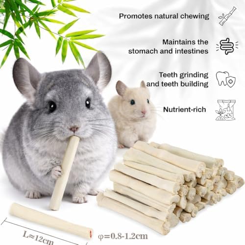 Sukh 420g Bamboo Chew Sticks - Natural Rabbit Bunny Small Animal Chew Toy