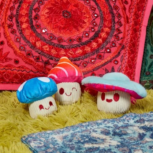 BarkBox Alice's Magic Mushrooms Dog Toy - for Extra Small to Small Dogs