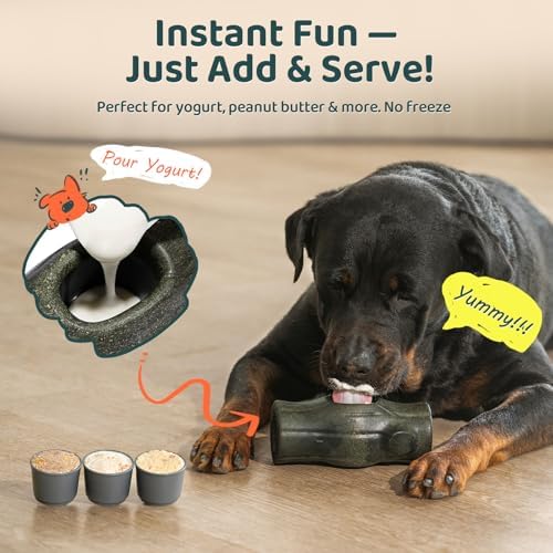 MENGJINGO 2-Pack Dog Treat Toy with 12 BPA-Free Treat Cups for Dogs 50 lbs+