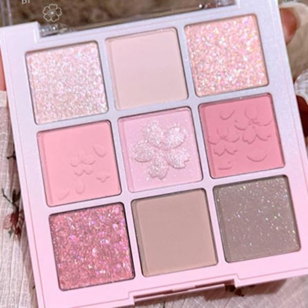 Kayswang 9 Colors Glitter Eyeshadow Makeup Palette, Eye Shadow Powder，Matte High Pigmented Colorful,Creamy Texture, Long LastingEyeshadow Powder Cosmetics,Natural Waterproof (26#)