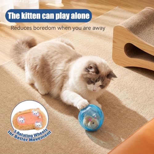 Interactive Rolling Cat Ball,2026 New Self-Rolling Interactive Cat Ball