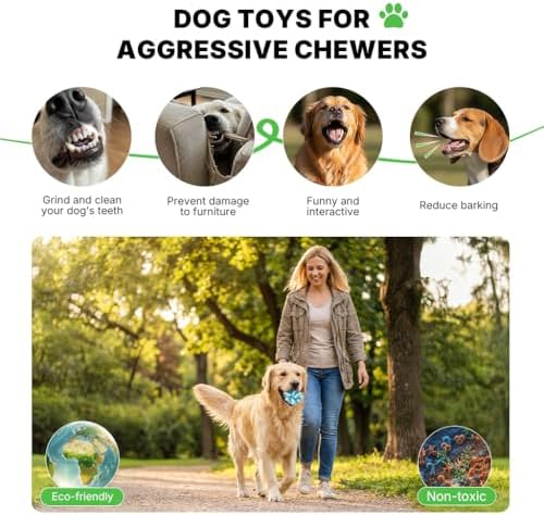 Dog Ball, Braided Dog Rope Ball, Dog Toys for Aggressive Chewers, 2 Packs