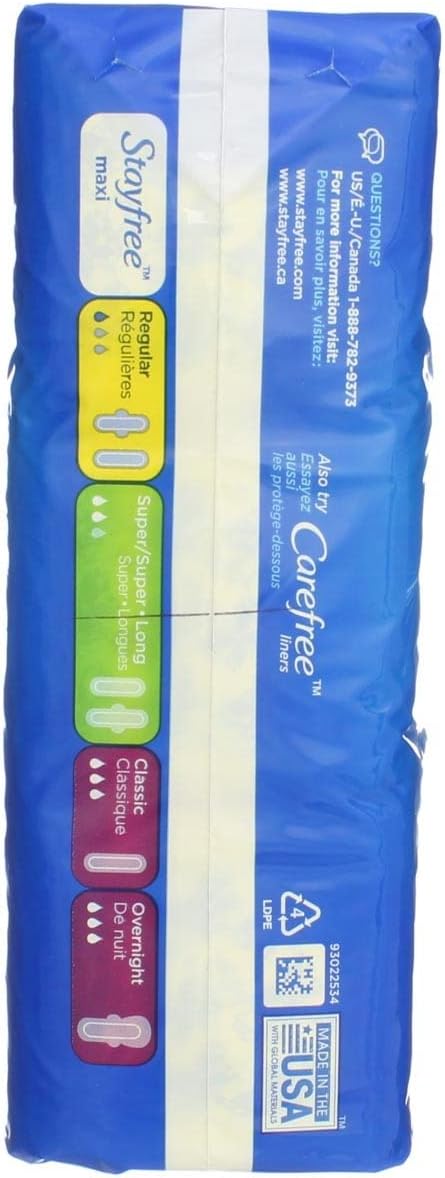 Stayfree Reg Maxi Pad 24ct