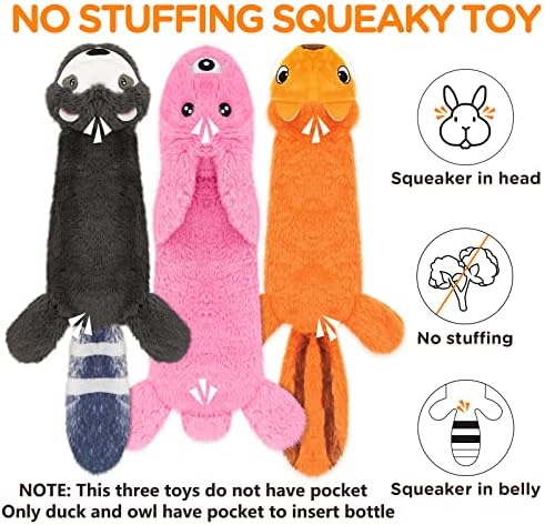 No Stuffing Dog Squeaky Chew Toy Water Bottle for Small Medium Large Breed