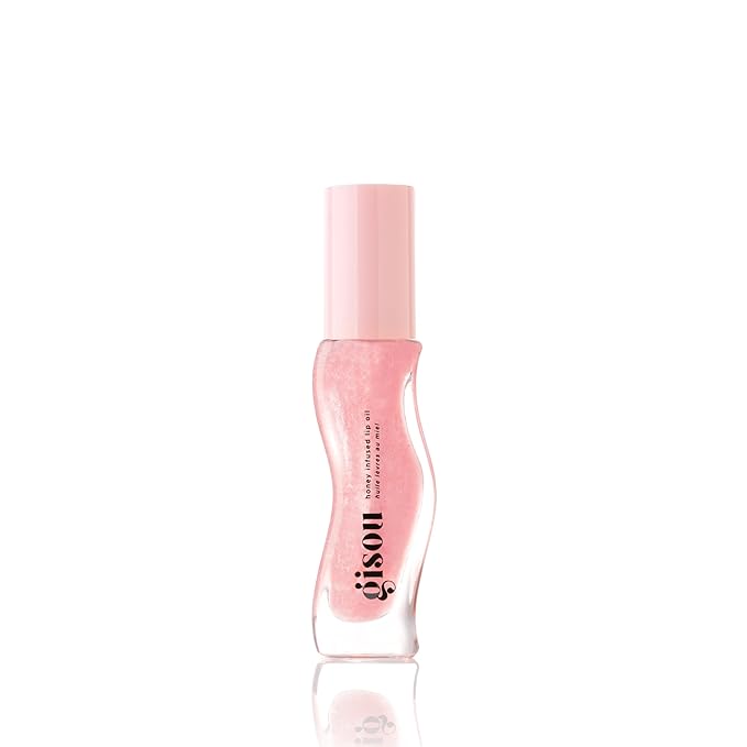 Gisou Honey Infused Hydrating Lip Oil, Nourishing Lip Moisturizer for Dry Lips, 0.27 fl oz (Watermelon Sugar)