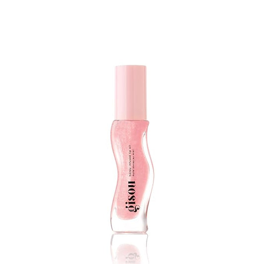 Gisou Honey Infused Hydrating Lip Oil, Nourishing Lip Moisturizer for Dry Lips, 0.27 fl oz (Watermelon Sugar)