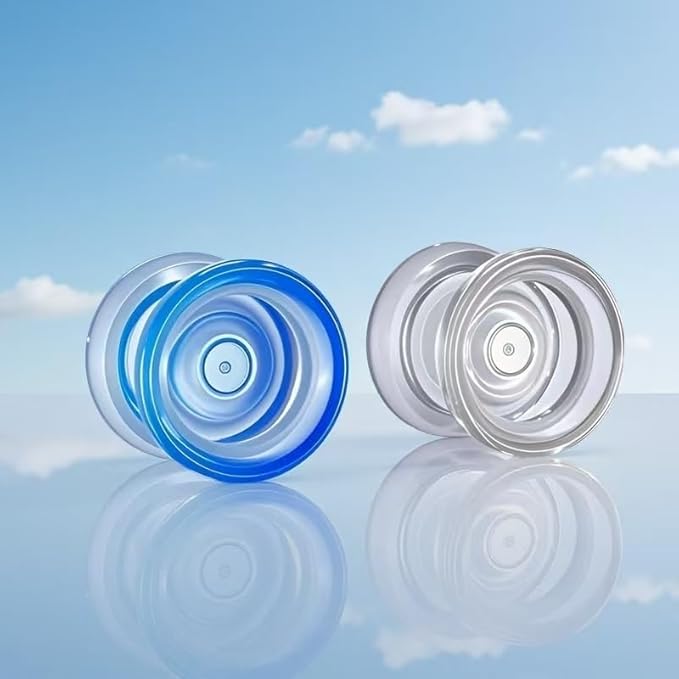 WATIEOBOO Yoyo P02 Crystal Yo Yo 2-Piece Set - Responsive & Unresponsive Dual Mode Yoyo, Finger Spin yoyo, Trick yo yo for Beginners & Adult Professional Players, Best YoYo Gift