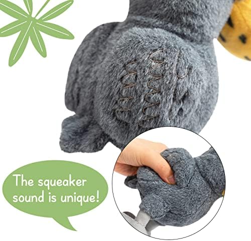 Hollypet Squeaky Plush Stuffed Durable Dog Toys, Cute Puppy Chew Toys for Small, Medium and Large Breed Dogs, Shoebill