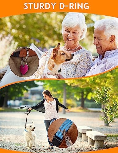 Dog Collar Replacement Strap, 3/4 x 27 Inch, Reflective Nylon with Metal D-Ring, Compatible with Multiple Training Shock Collars, 2 Pack
