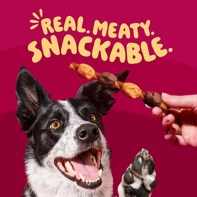 Oinkies Hearty Kabobs Rawhide‑Free Dog Treats, 18 Count