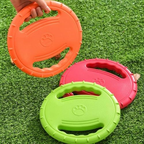 Dog Soft Flying Discs Interactive Training Toy (Green)