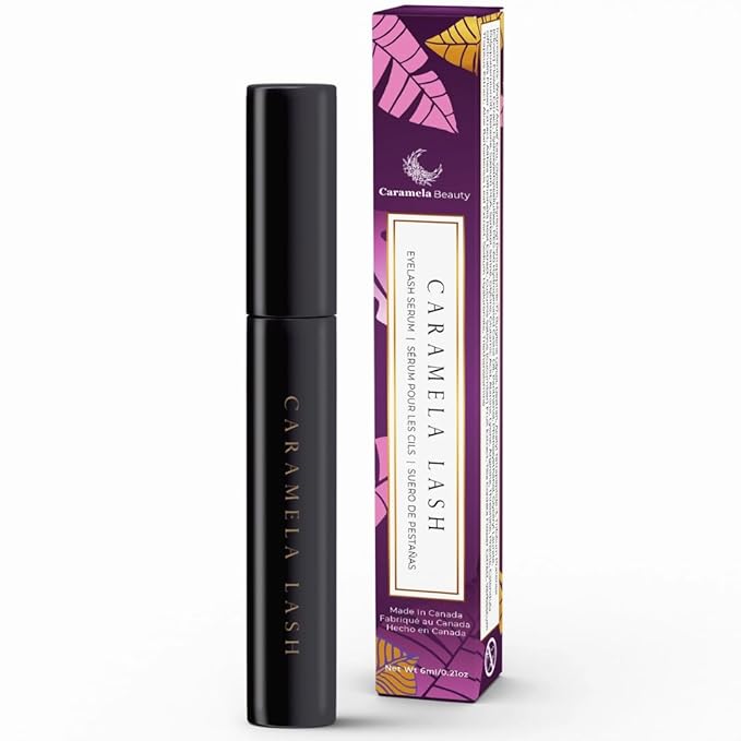 Caramela Lash Eyelash Growth Serum - Prostaglandin Free, Safe for Sensitive Eyes - Dual Peptide Complex & Vitamin B5 for Longer, Fuller, Thicker Lashes - 6ml, 4 Month Supply - Vegan & Cruelty-Free