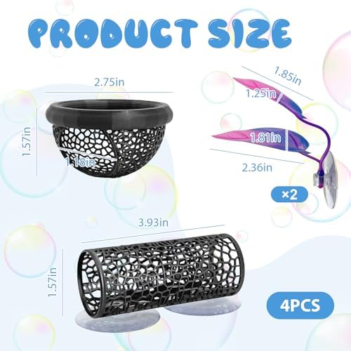 4 Pcs Betta Fish Hammock & Toy Set, Suction Cup Tunnel, Floating Betta Fish Skins, 2 Foliage Pads，Aquarium Hide and Feed Decor for Resting, Hiding & Play Areas.