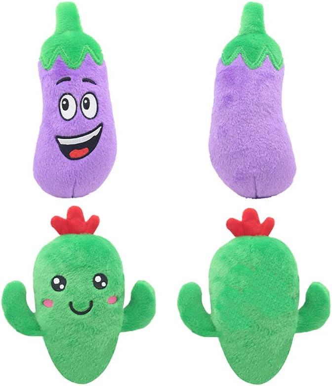 Dog Squeaky Toy Cartoon, Plush Adorable Puppy Teething Toy, Pet Interactive Toy for Fetch, Toss, Training, Indoor and Outdoor Play