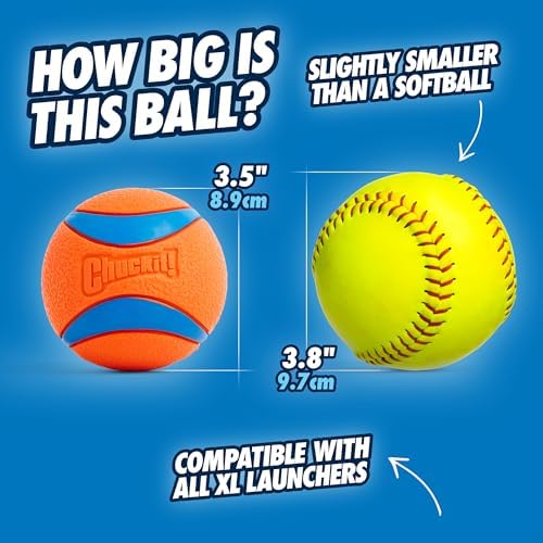 Chuckit! Ultra Ball Dog Toy, Durable Rubber, XL 3.5-in, 3.5" L x 3.5" W x 3.5" H (Pack of 12)