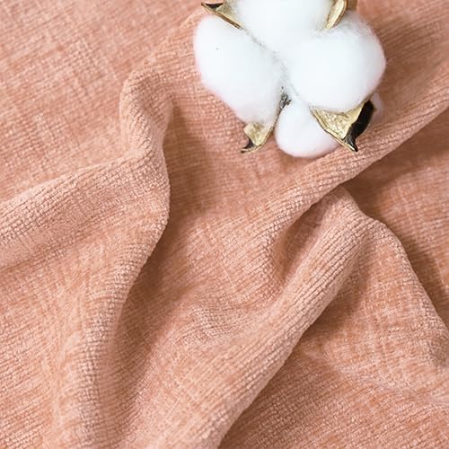 CaliTime Decorative Standard Throw Pillow Covers 26 X 20 Inches Dusty Pink | Pack of 2, Cozy Chenille Cushion Cases for Sofa Bed Living Room Farmhouse Home