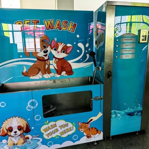 Commercial Self Service Dog Wash Machine, Pet Bathing Kiosk with Dryer