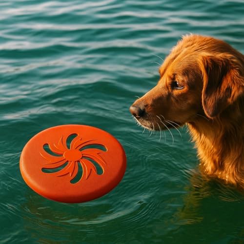 Dog Flying Disc EVA Material Pet Toy Outdoor Fetch Training Disc Durable Bite Resistant Safe on Teeth Lightweight Floating Interactive Disc (Purple)