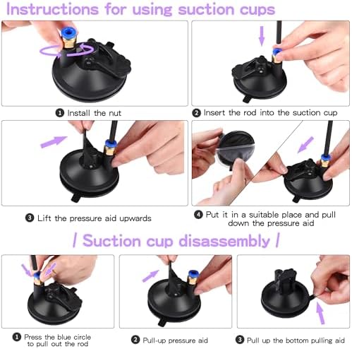 Soarer 3in1 Flying Bird Cat Wand Toys with Suction Cup for Indoor Cat,7Pcs