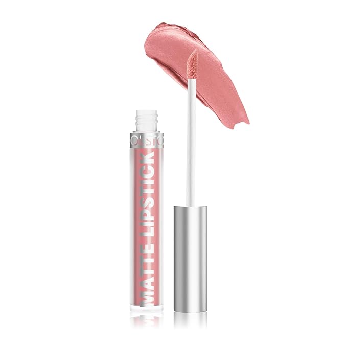 COOL STORY Matte Lip Stain Tint Highly Pigmented Color Long-Lasting Waterproof Nude Peach (01