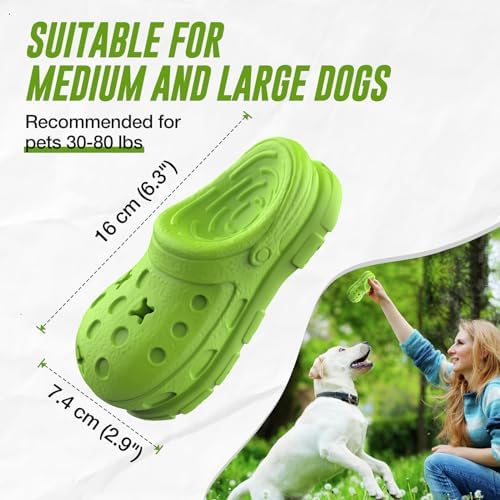 RUXAN Dog Toys for Aggressive Chewers, Indestructible Dog Toys for Large Dogs, Durable Tough Dog Chews Natural Rubber Interactive Dog Chew Toy with Bleef Flavor