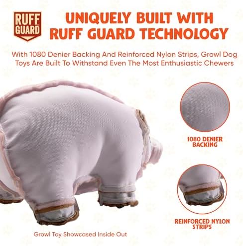 Haystackerz Plush Dog Toy - Ruff Guard Technology - Large Squeaker & Rope Design - Squeaky Dog Toys Suitable for Medium to Large Breeds - Interactive Shape for Tugging and Cuddling