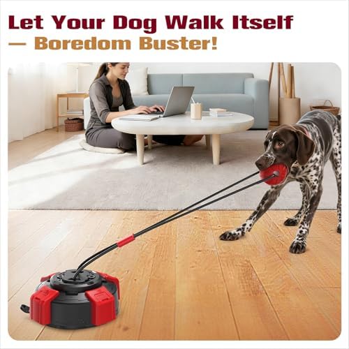 Tug of War Dog Toy with Steel-Core Rope and Strong Suction Base