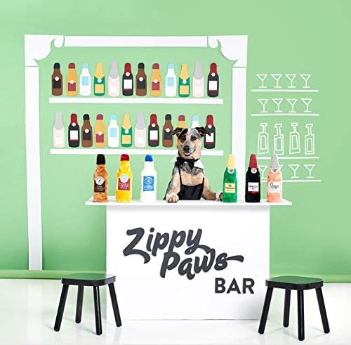 ZippyPaws Happy Hour Crusherz Interactive Dog Toys to Keep Them Busy - Rosé