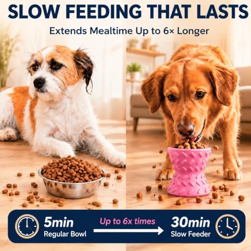 Treat Dispensing Dog Toy, Puzzle Toy for Small & Medium Dogs, Slow Feeder
