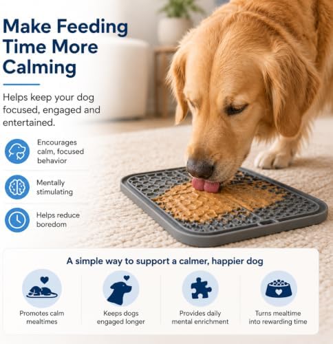 3-in-1 Dog Lick Mat & Slow Feeder Bundle with Treat Dispensing Ball, Interactive Feeding Bowl, Anxiety Relief Pet Feeding Toys, Washable Puzzle Feeding Set for Dogs