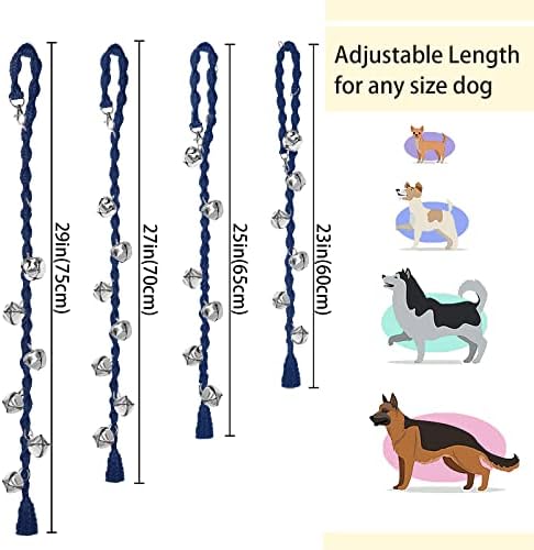 Dog Bells to Go Outside, Potty Training Bell, Handmade, Adjustable | Handmade with Premium Yarn, Twisted Style, Clear Jingle, Dog Potty Bell, Dog Door Bell.