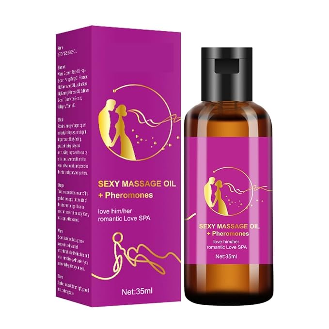 Sensual Massage Oil for Couples - Him/Her Pheromones Romantic Lover Spa, Sex Oils for Couples Pleasure, Sex Massage Oil for Lovers Full Body