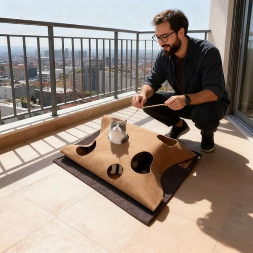 Interactive Cat Mat Interactive Funny Foldable Pad