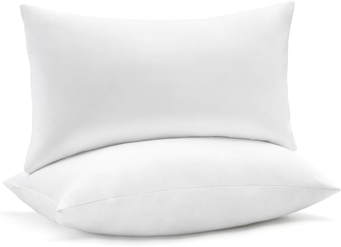puredown® Feather Down Pillow Inserts, 20x26 Indoor Decorative Pillow Inserts for Bed, Sofa and Couch, Set of 2, Standard Size