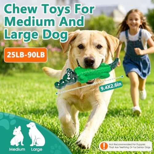 Fuufome Alligator Dog Toys for Aggressive Chewers,Medium Large Breed Dogs