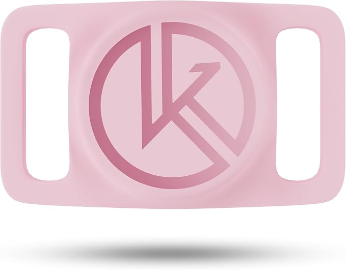 Tile Sticker Dog Collar Holder (2022): Extra-Durable, Lightweight, and Protective Tracking Case - Track Your Pet Using Android or Samsung Smart Phone - for Dogs and Puppies by Kitty Kompass (Pink)