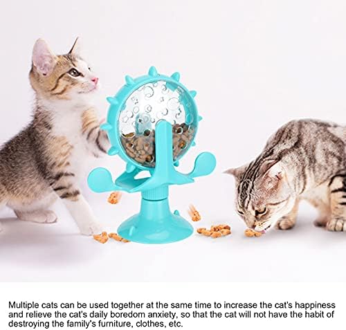 GLOGLOW Interactive Feeder – Adjustable Treat Dispensing Cat Toy, Slow Feeder for Digestion, BPA-Free Plastic, Lightweight & Dishwasher Safe, Blue