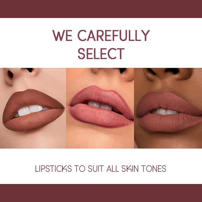 USHAS Lipstick and Lip Liner Combo Set 2 in 1 Waterproof Lipstick for Women Lip liner Set Long Lasting Lipstick, Matte Lipstick Pen with Lip Liner Set Makeup Kits (G2, Pack of 1)