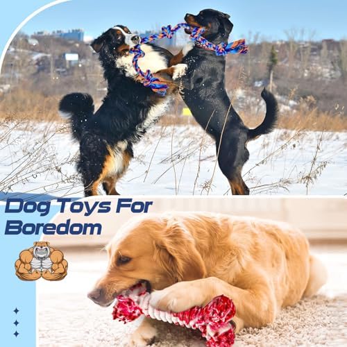 SHARLOVY Dog Chew Toys for Aggressive Chewers