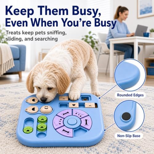 Dog Puzzle Toy, Interactive Treat Puzzle Feeder for Small and Medium Dogs