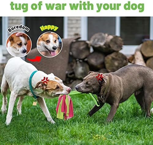 wodoca Interactive Dog Toys, Dog Rope Toys for Aggressive Chewers -Tough Rope Tug of War Dog Toys, Dog Tug Toy for Boredom for Small Medium Puppy Interacting Games (Green)