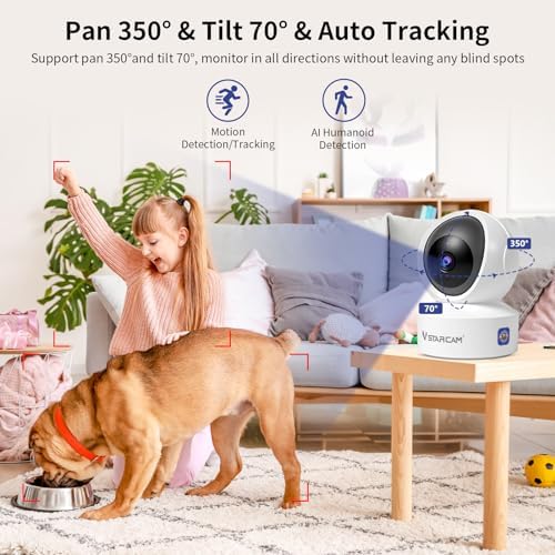 VSTARCAM Indoor Security Camera, 1080P HD WiFi Camera, Baby Camera, Pet Camera, Baby Monitor with Night Vision 2-Way Audio, Dog Camera with Phone APP, Motion Detection & Cloud Storage 02